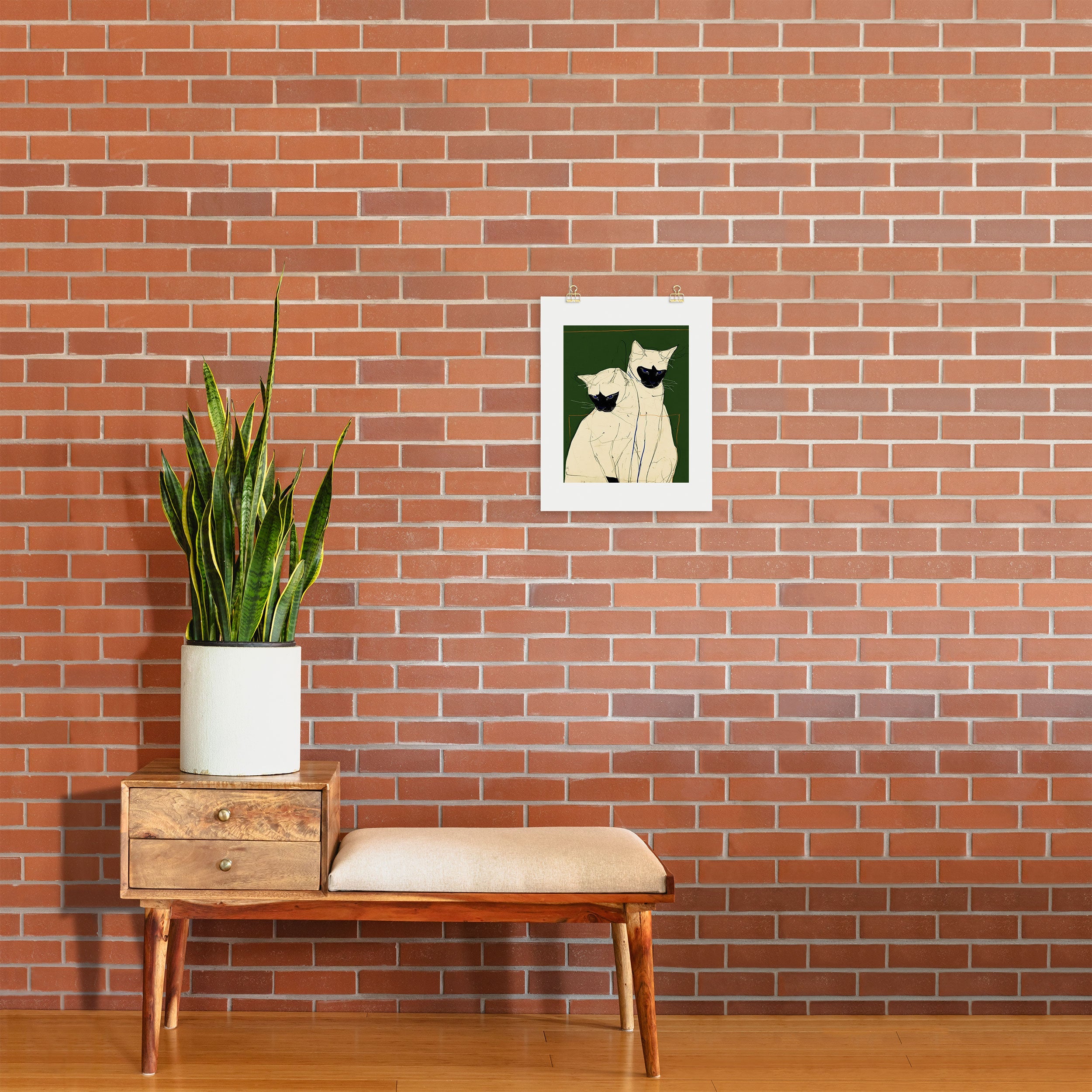 trajeado14 Siamese Cats Modern Art Art Print
