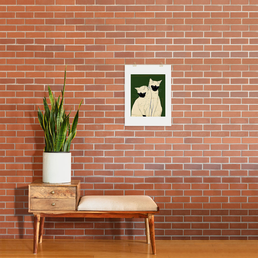 trajeado14 Siamese Cats Modern Art Art Print