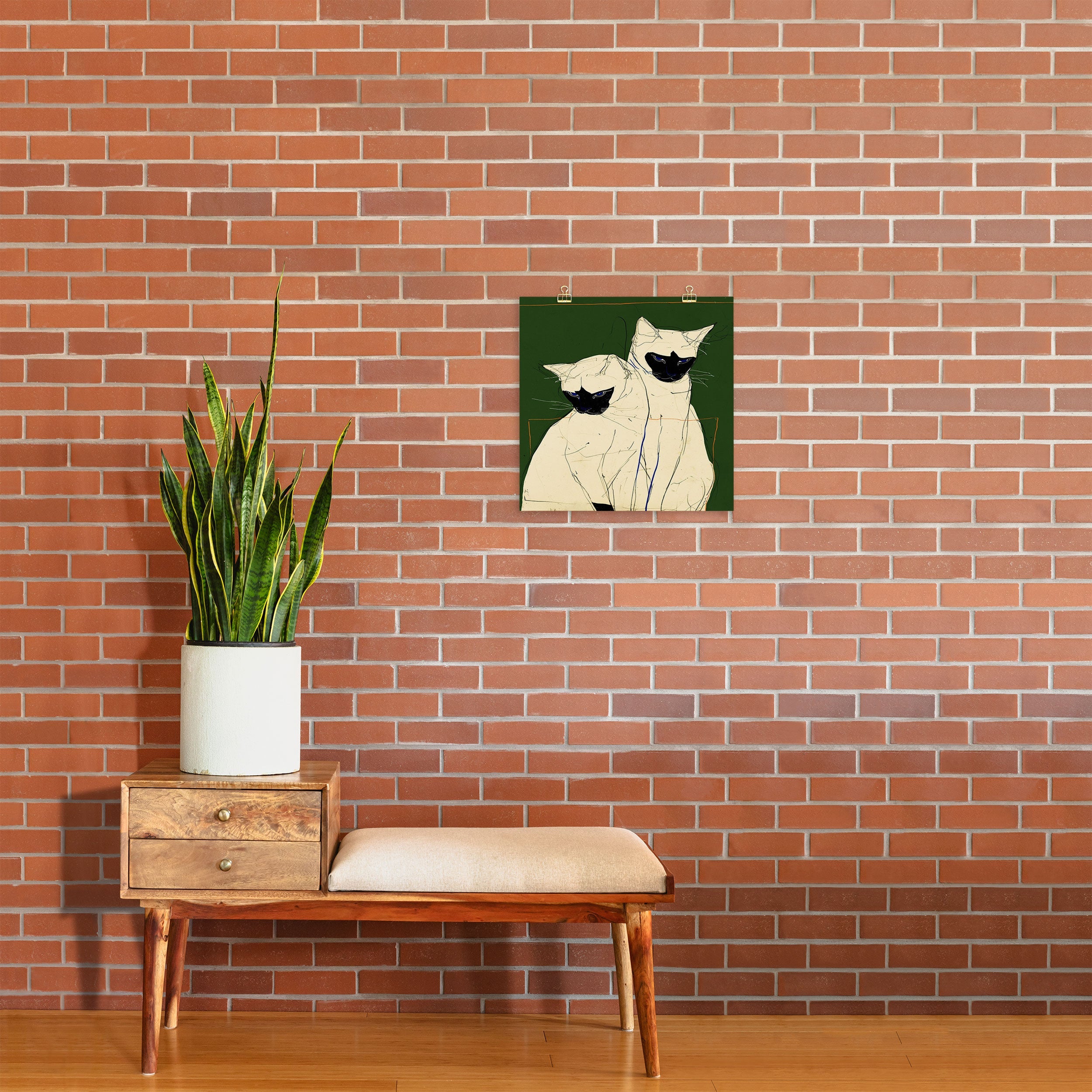 trajeado14 Siamese Cats Modern Art Art Print