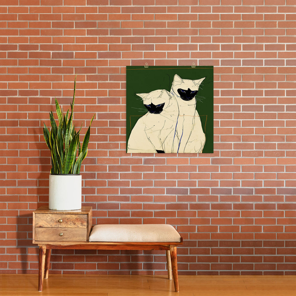trajeado14 Siamese Cats Modern Art Art Print