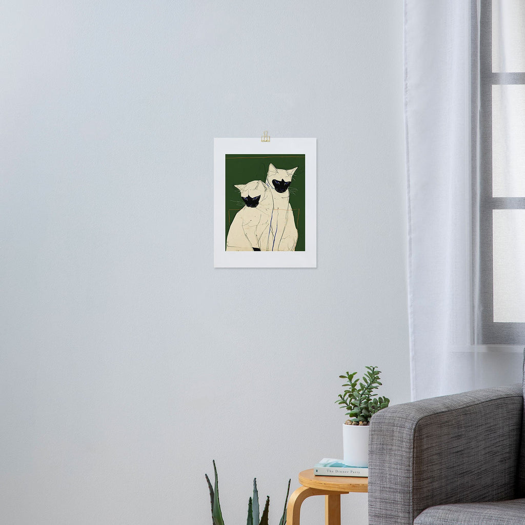trajeado14 Siamese Cats Modern Art Art Print