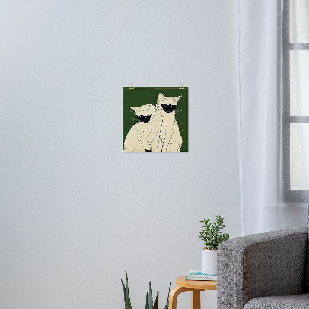 trajeado14 Siamese Cats Modern Art Art Print