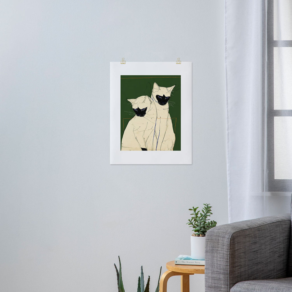 trajeado14 Siamese Cats Modern Art Art Print