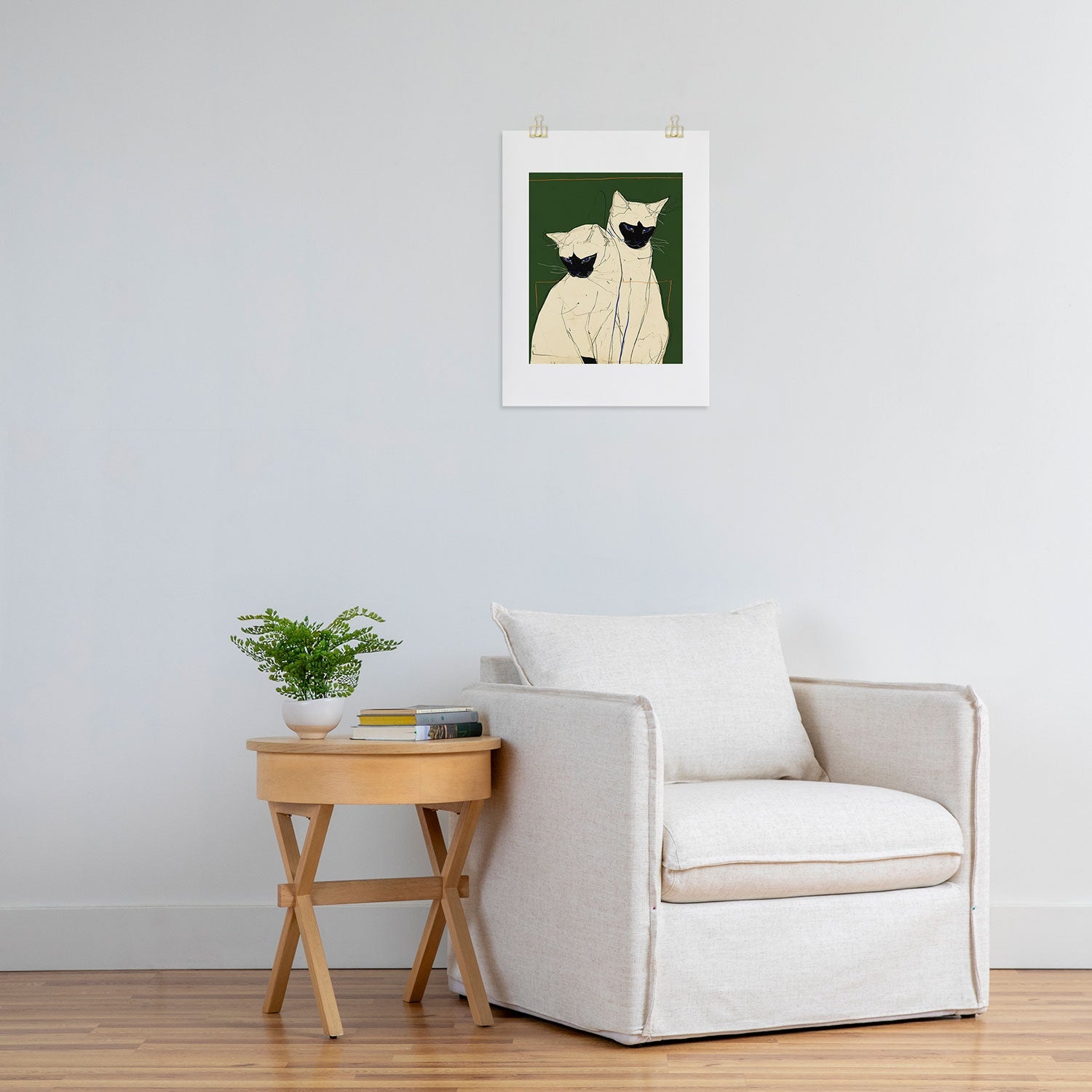 trajeado14 Siamese Cats Modern Art Art Print