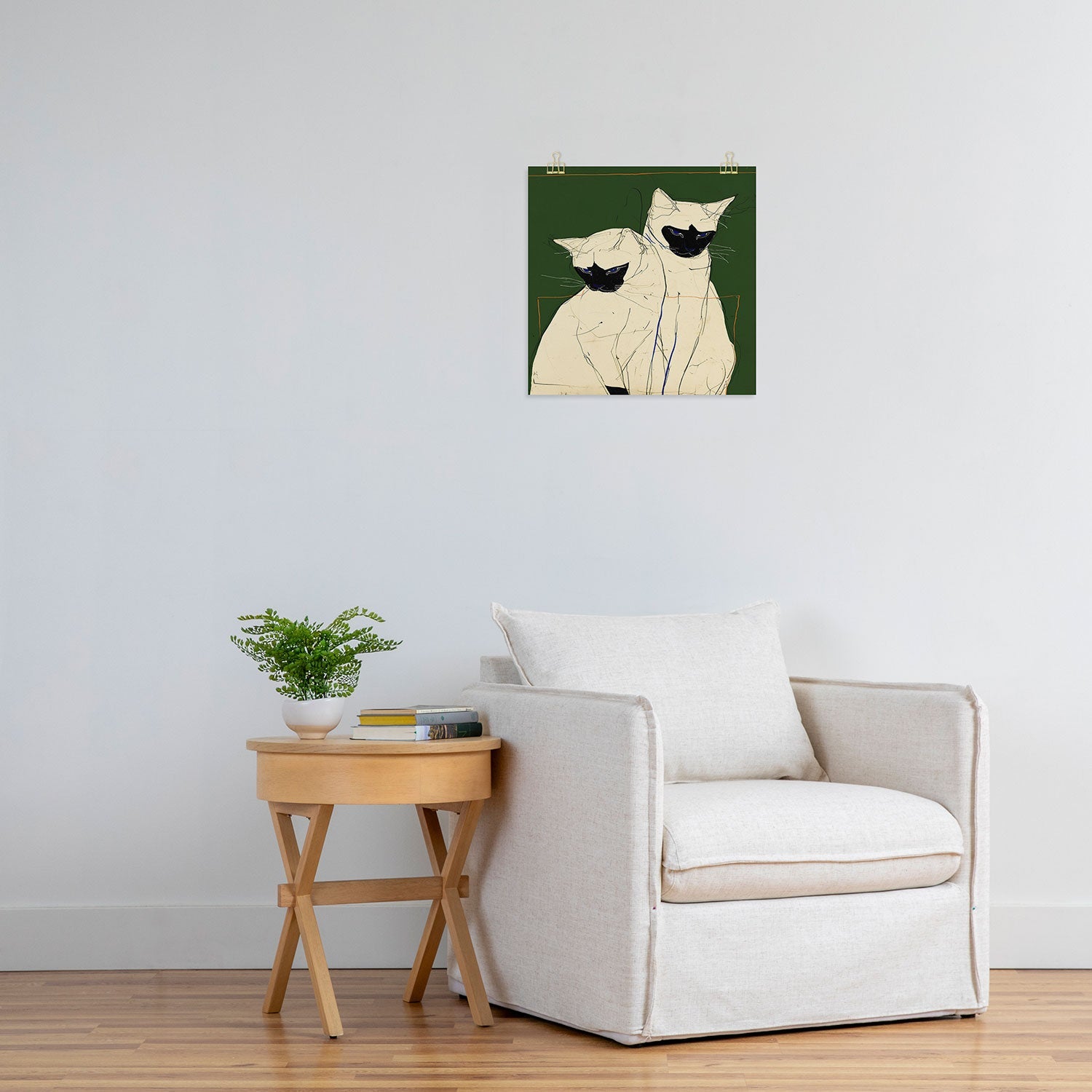 trajeado14 Siamese Cats Modern Art Art Print