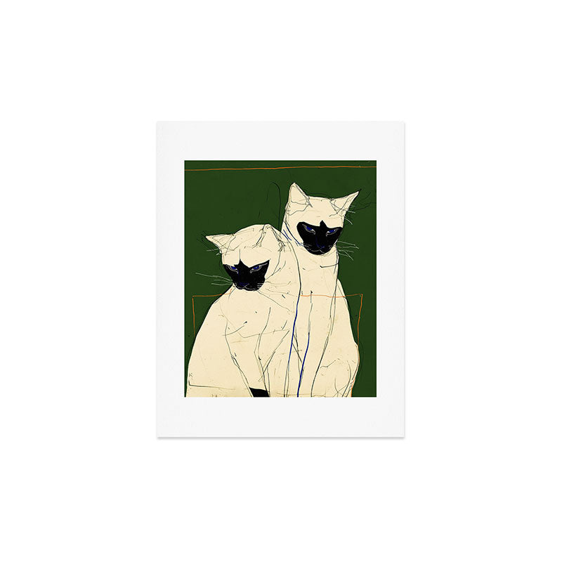 trajeado14 Siamese Cats Modern Art Art Print