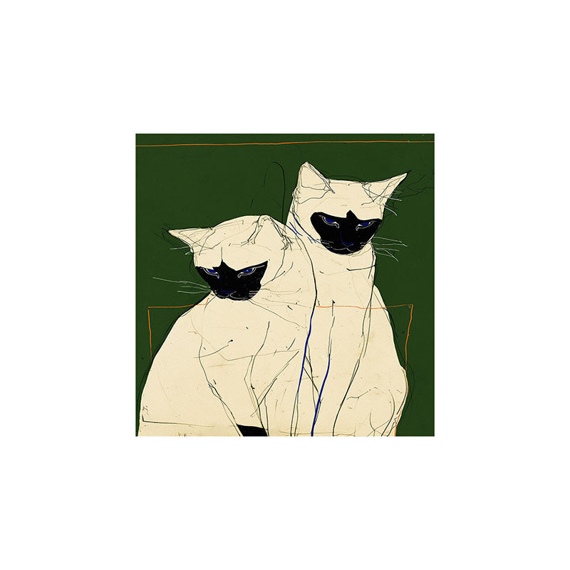 trajeado14 Siamese Cats Modern Art Art Print