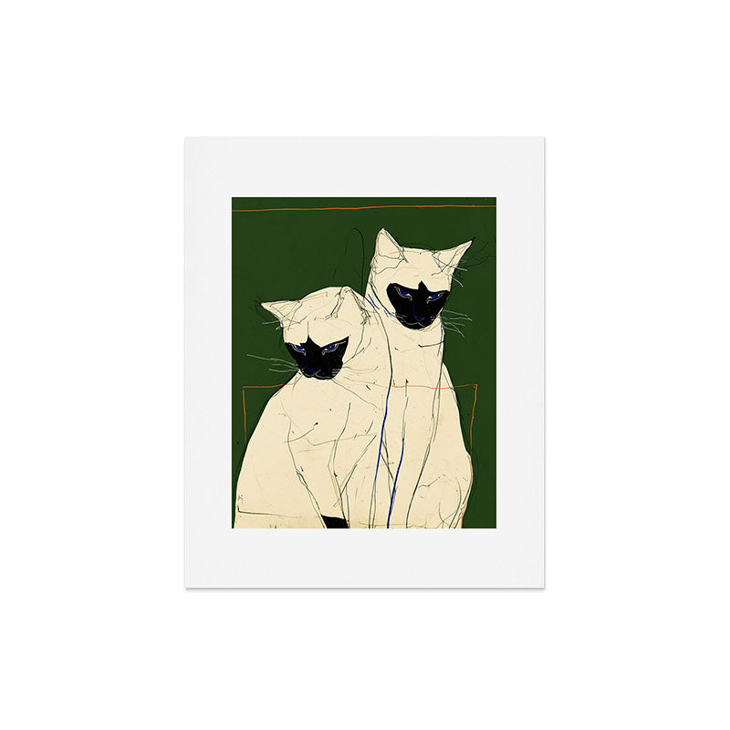 trajeado14 Siamese Cats Modern Art Art Print
