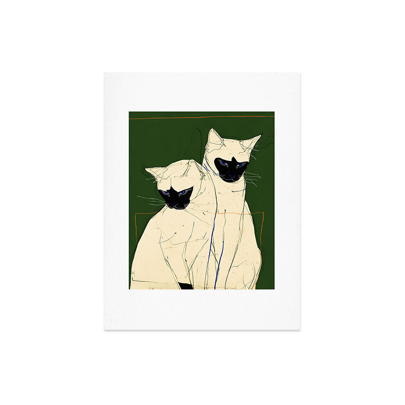 trajeado14 Siamese Cats Modern Art Art Print
