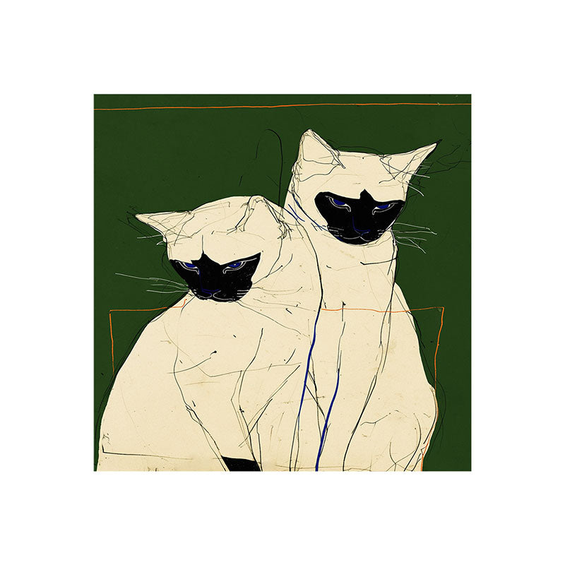trajeado14 Siamese Cats Modern Art Art Print