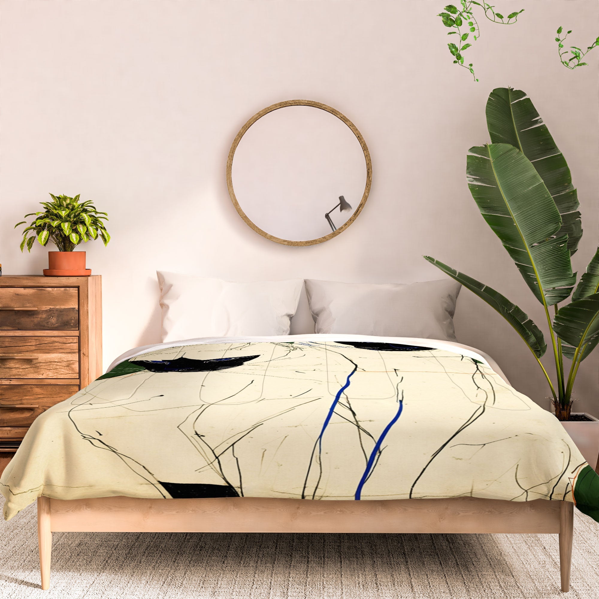 trajeado14 Siamese Cats Modern Art Comforter