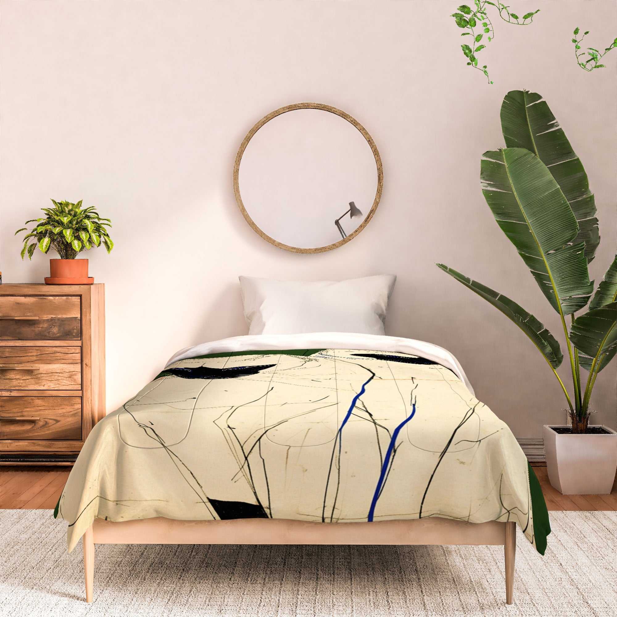 trajeado14 Siamese Cats Modern Art Comforter