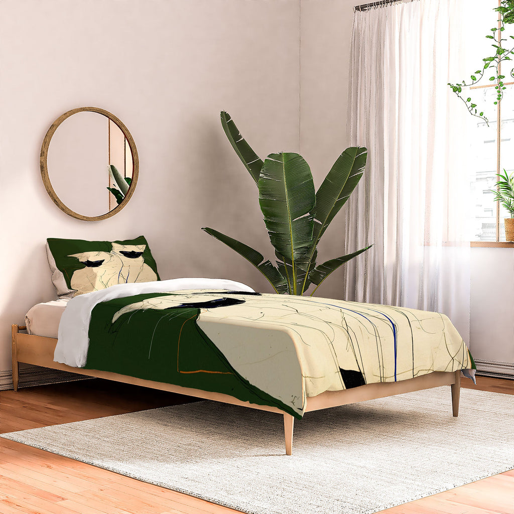 trajeado14 Siamese Cats Modern Art Comforter