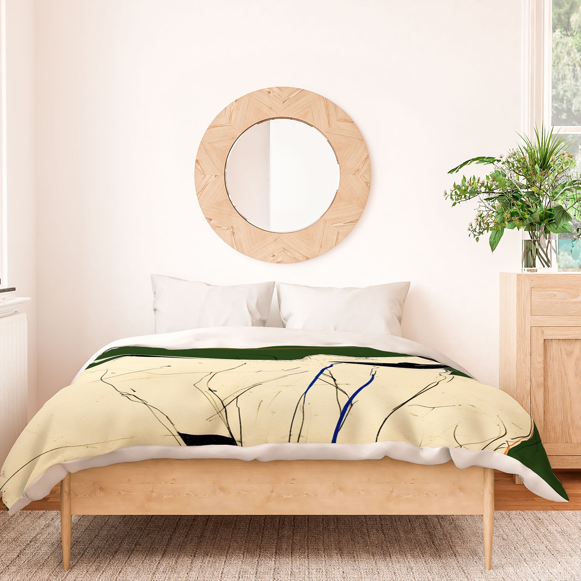trajeado14 Siamese Cats Modern Art Duvet Cover