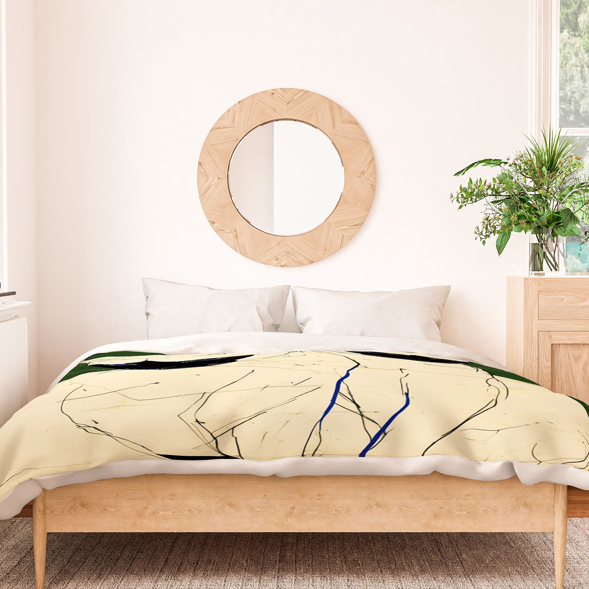 trajeado14 Siamese Cats Modern Art Duvet Cover