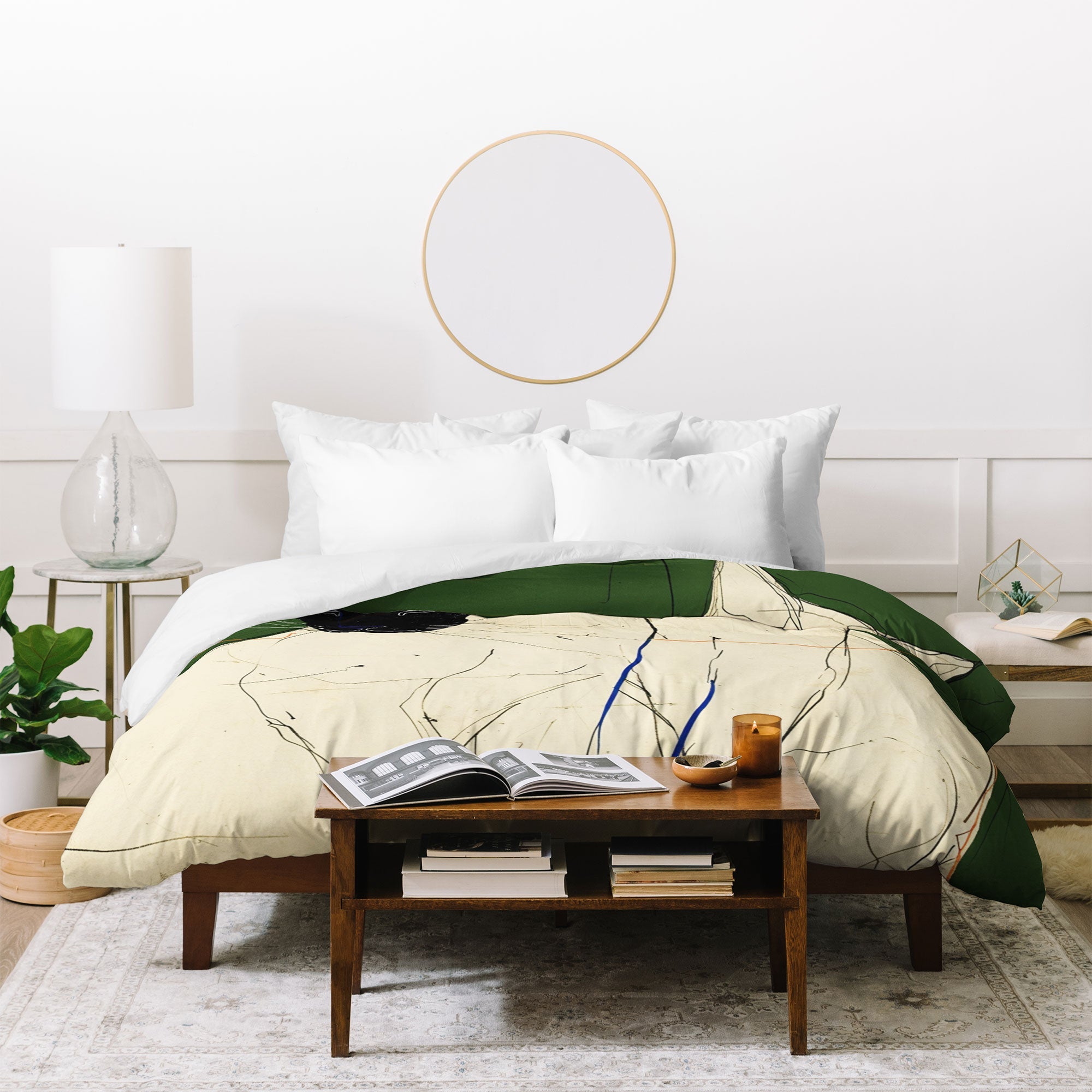 trajeado14 Siamese Cats Modern Art Duvet Cover
