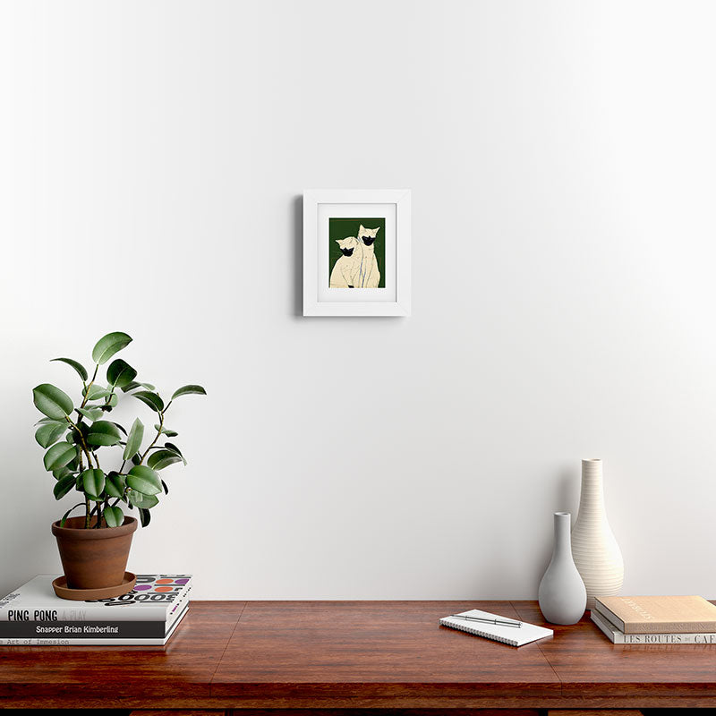 trajeado14 Siamese Cats Modern Art Framed Art Print