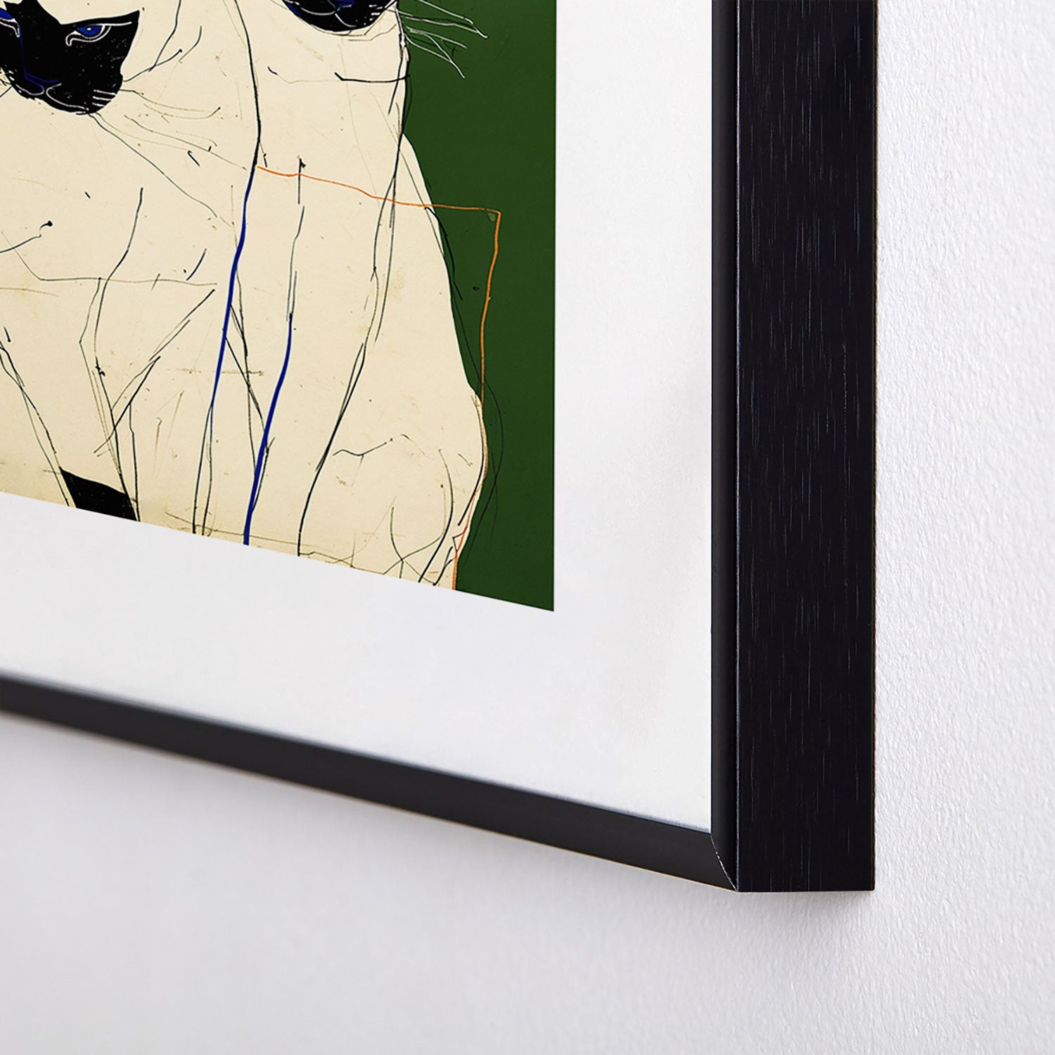 trajeado14 Siamese Cats Modern Art Metal Framed Art Print