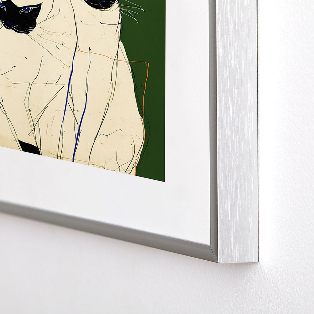trajeado14 Siamese Cats Modern Art Metal Framed Art Print