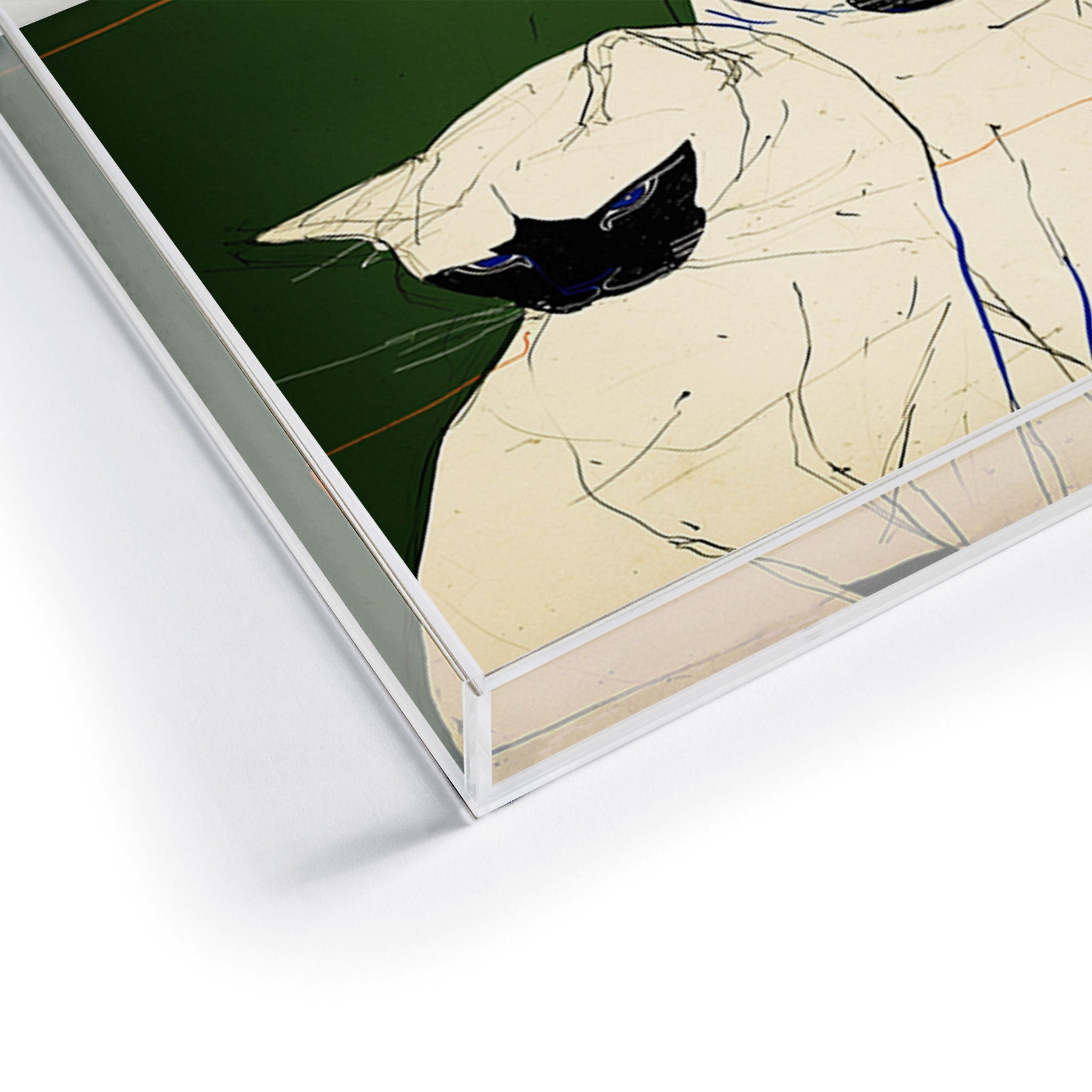 trajeado14 Siamese Cats Modern Art Acrylic Tray