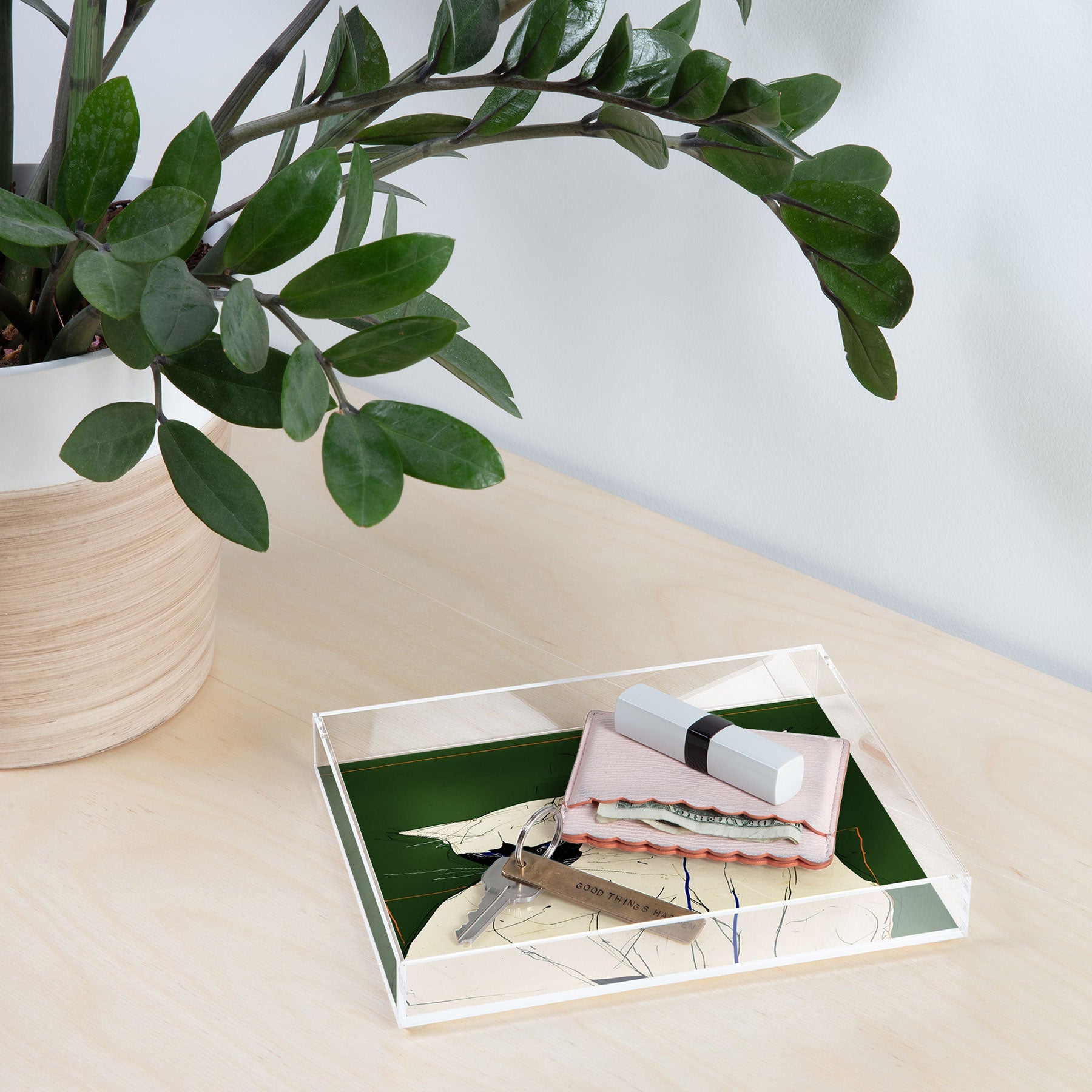 trajeado14 Siamese Cats Modern Art Acrylic Tray