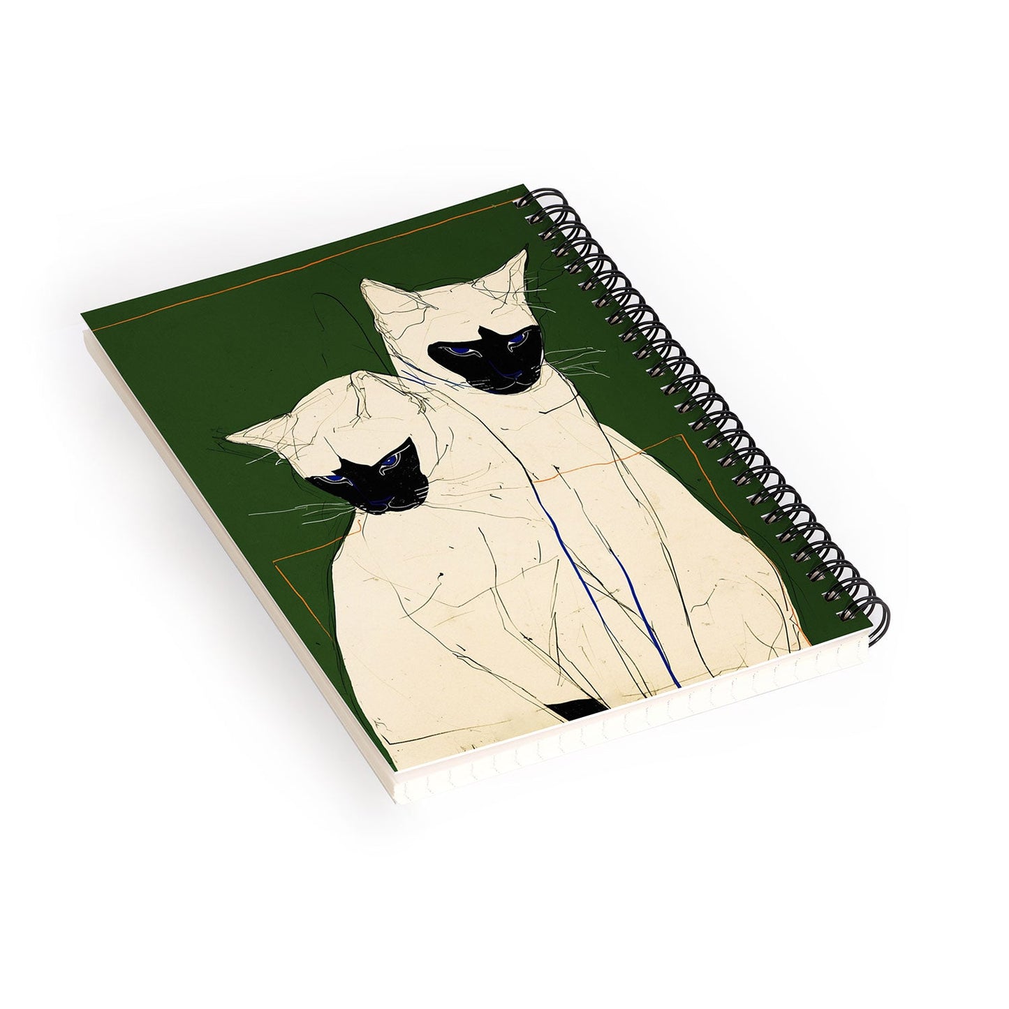 trajeado14 Siamese Cats Modern Art Spiral Notebook