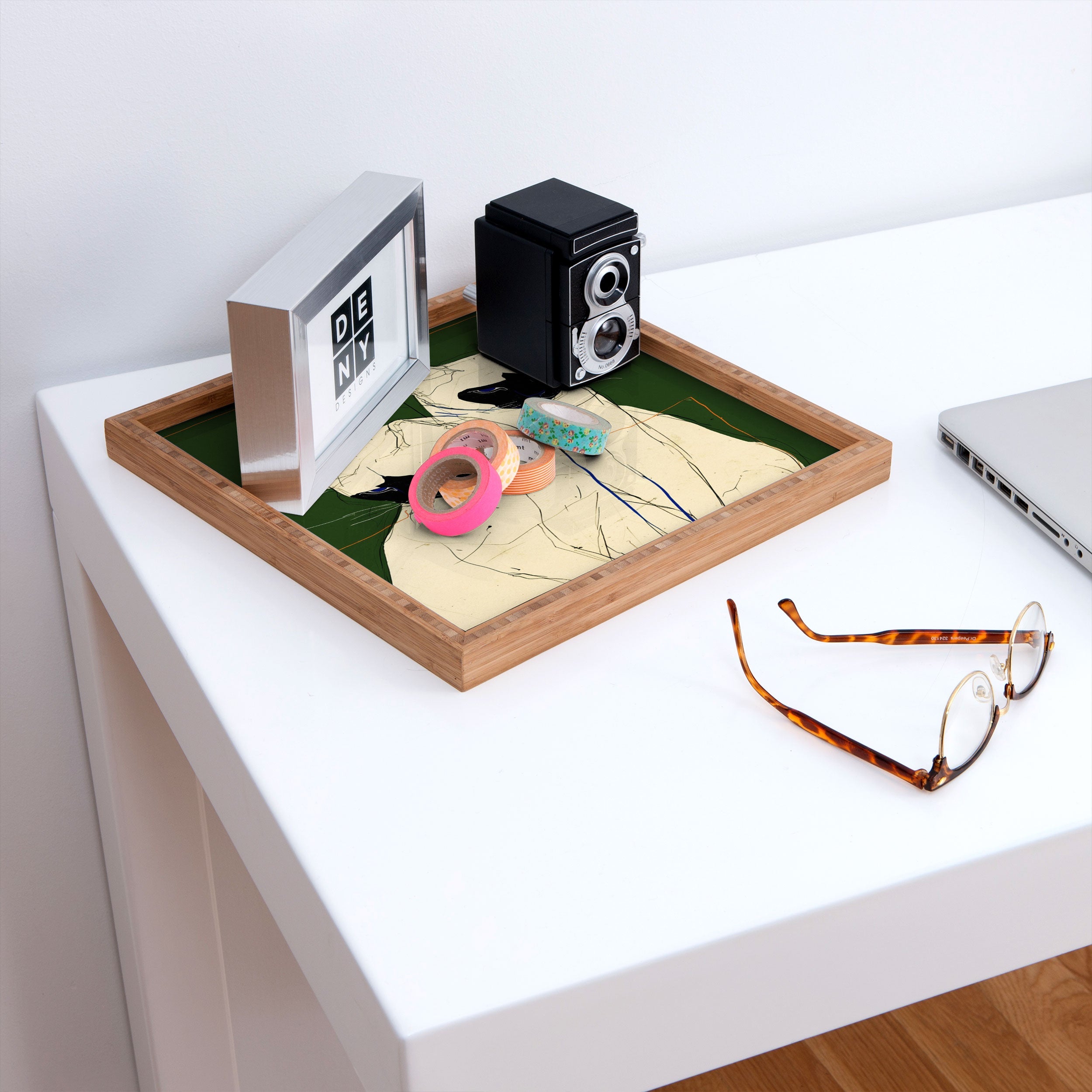 trajeado14 Siamese Cats Modern Art Square Tray