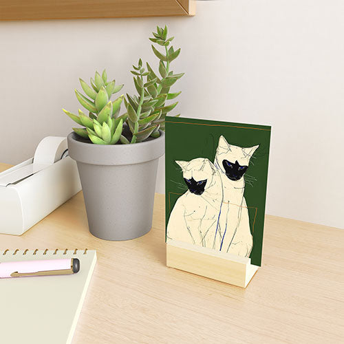 trajeado14 Siamese Cats Modern Art Mini Art Print