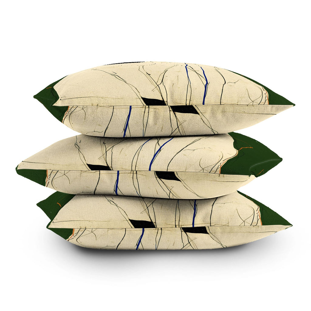 trajeado14 Siamese Cats Modern Art Throw Pillow
