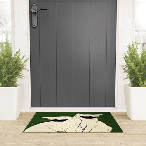 trajeado14 Siamese Cats Modern Art Welcome Mat