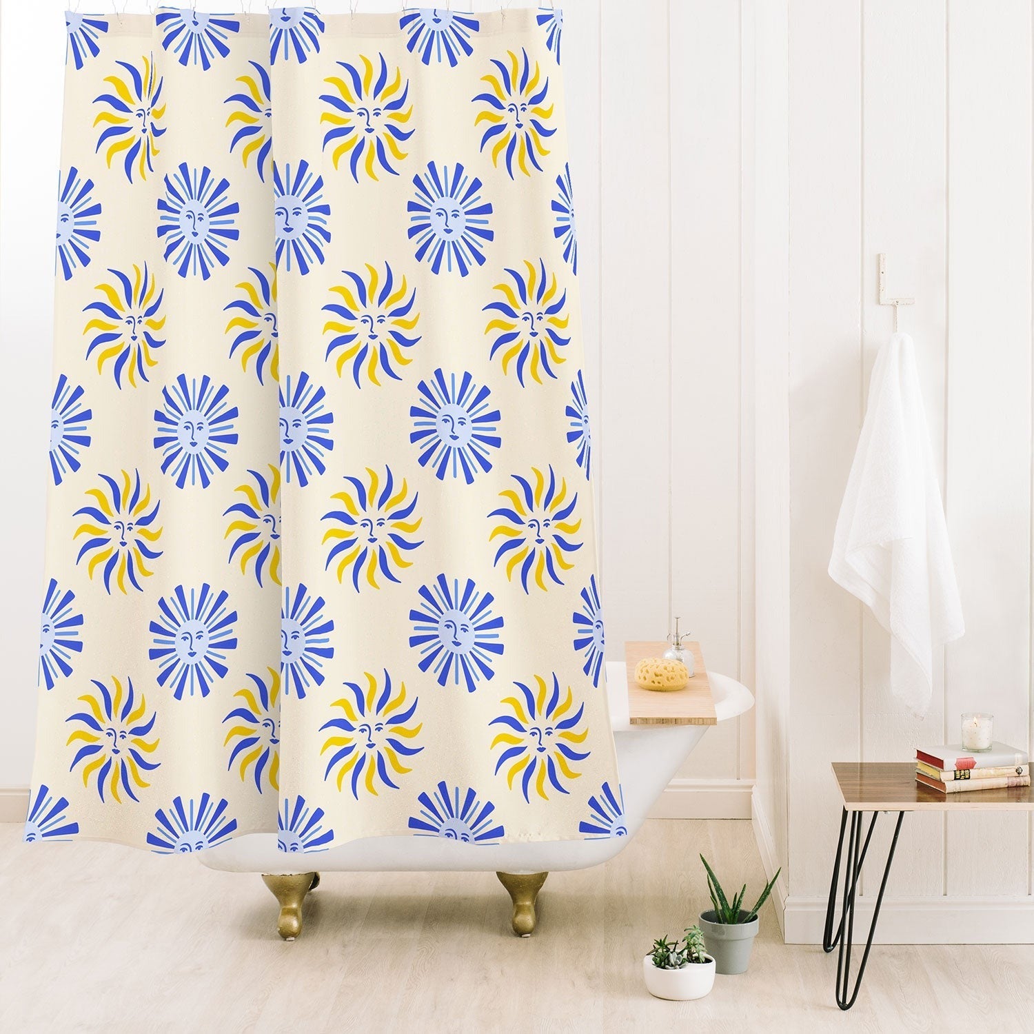 Design by Spark Dolce Vita Radial Sun Flames Shower Curtain