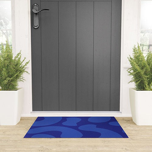 Camilla Foss Blue Pebble Welcome Mat