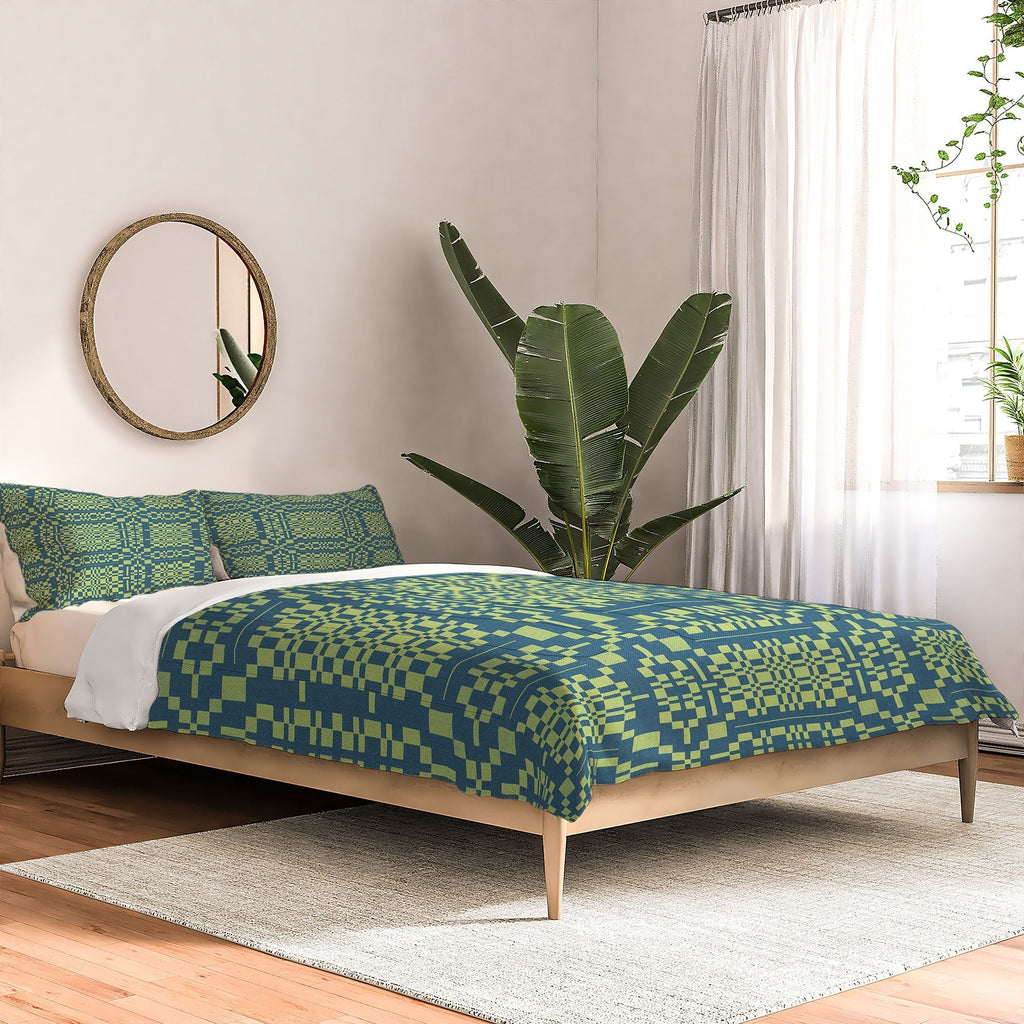 Marta Barragan Camarasa Nostalgic Grid Design Comforter