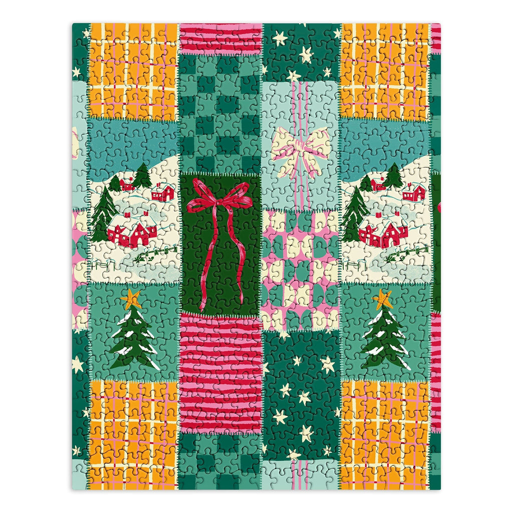 LouBruzzoni Cozy Christmas Patchwork Puzzle