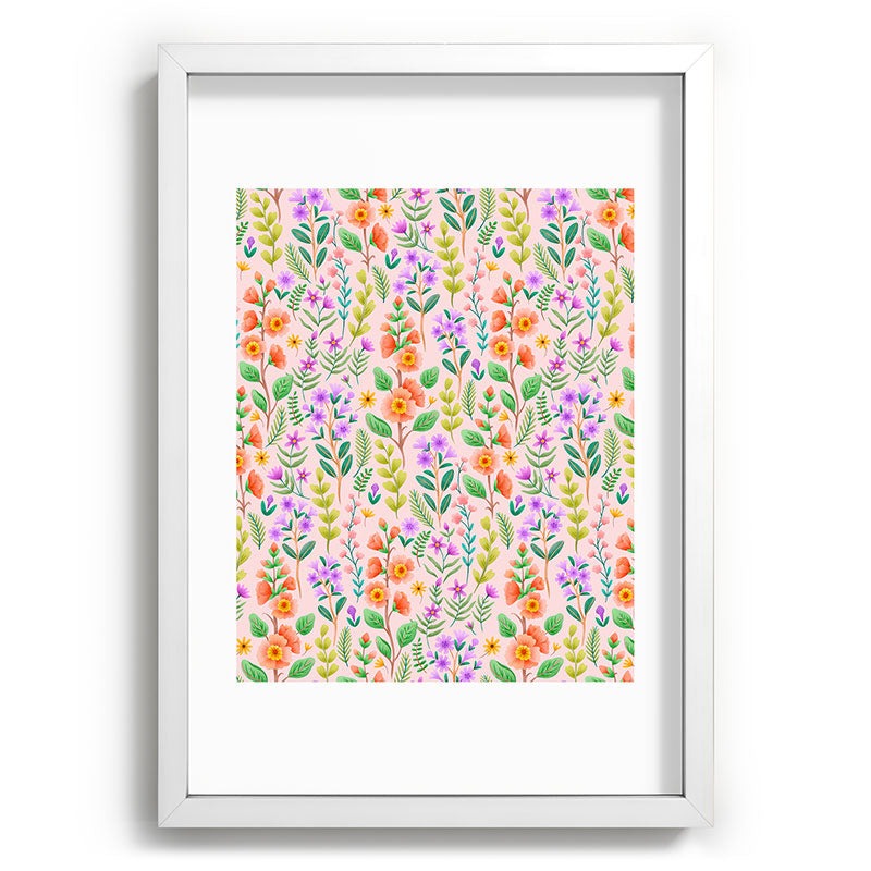 Pimlada Phuapradit Ditsy Spring Floral Recessed Framing Rectangle