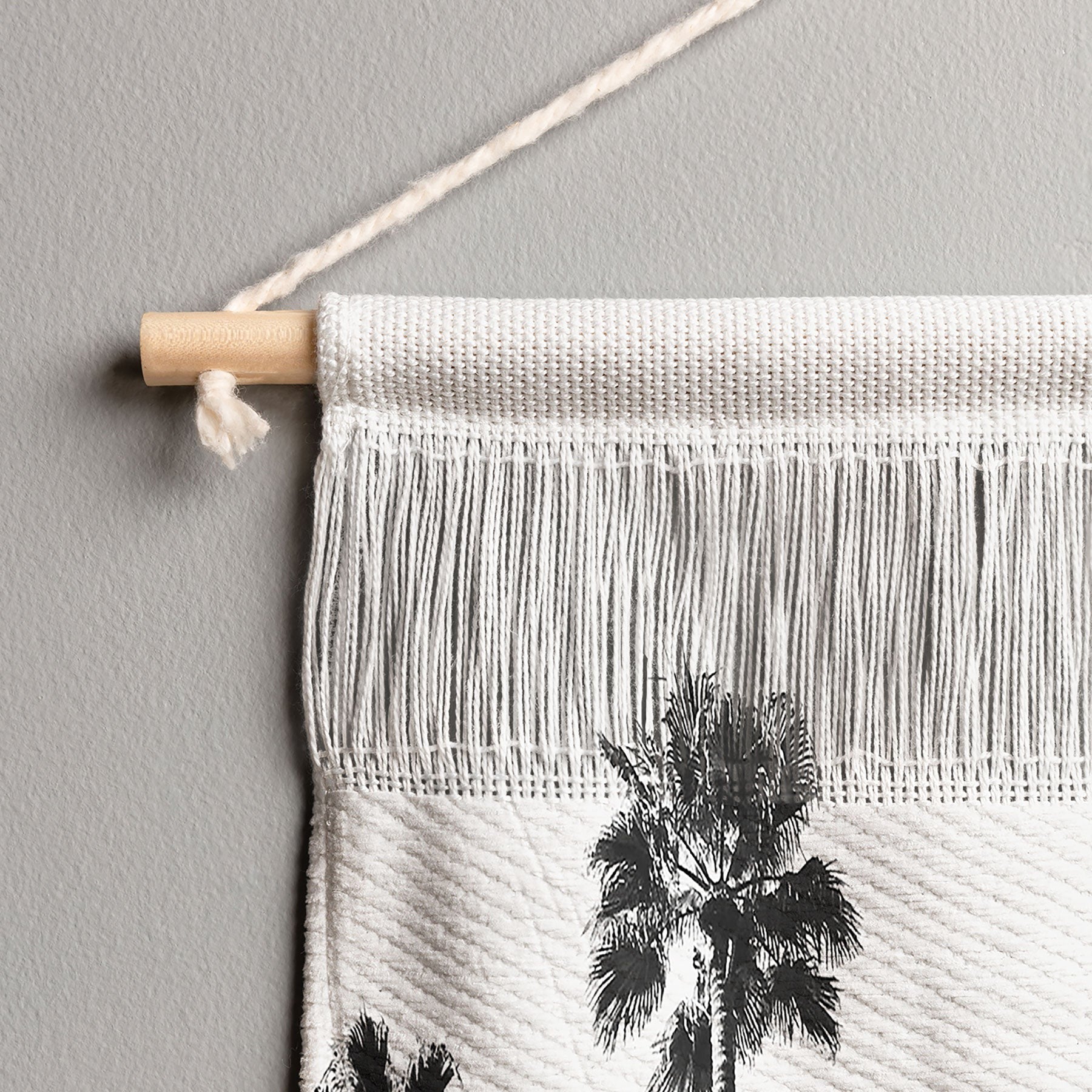 Gal Design Black And White Palms Wall Hanging Landscape