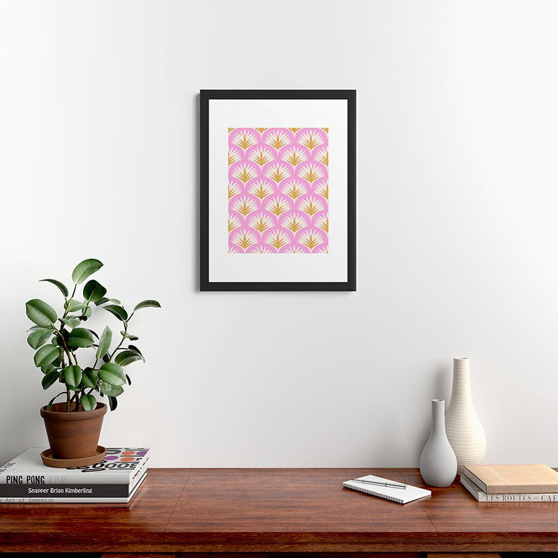 Jennifer Labre Pink Palmetto Framed Art Print