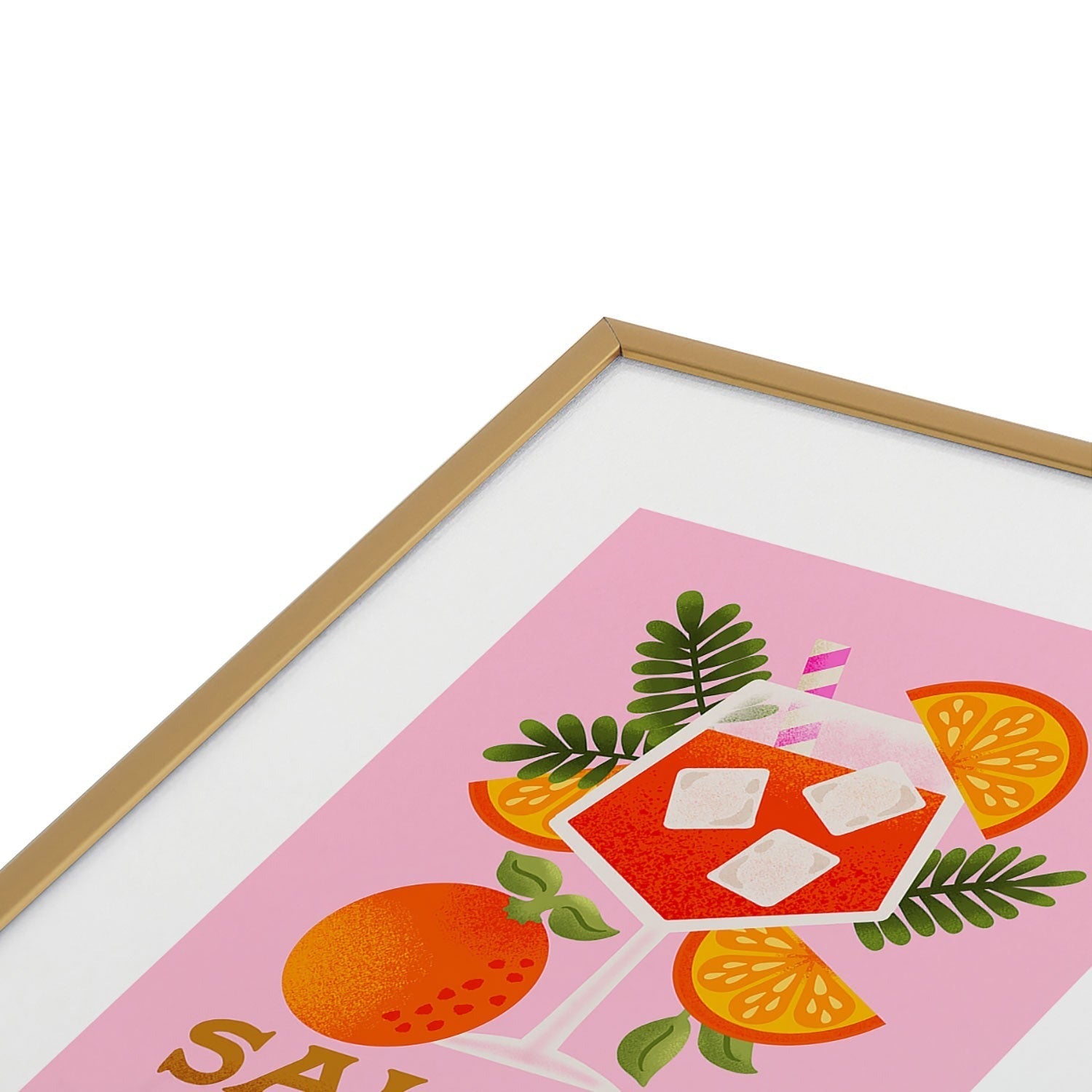 Jessica Molina Orange Spritz Metal Framed Art Print