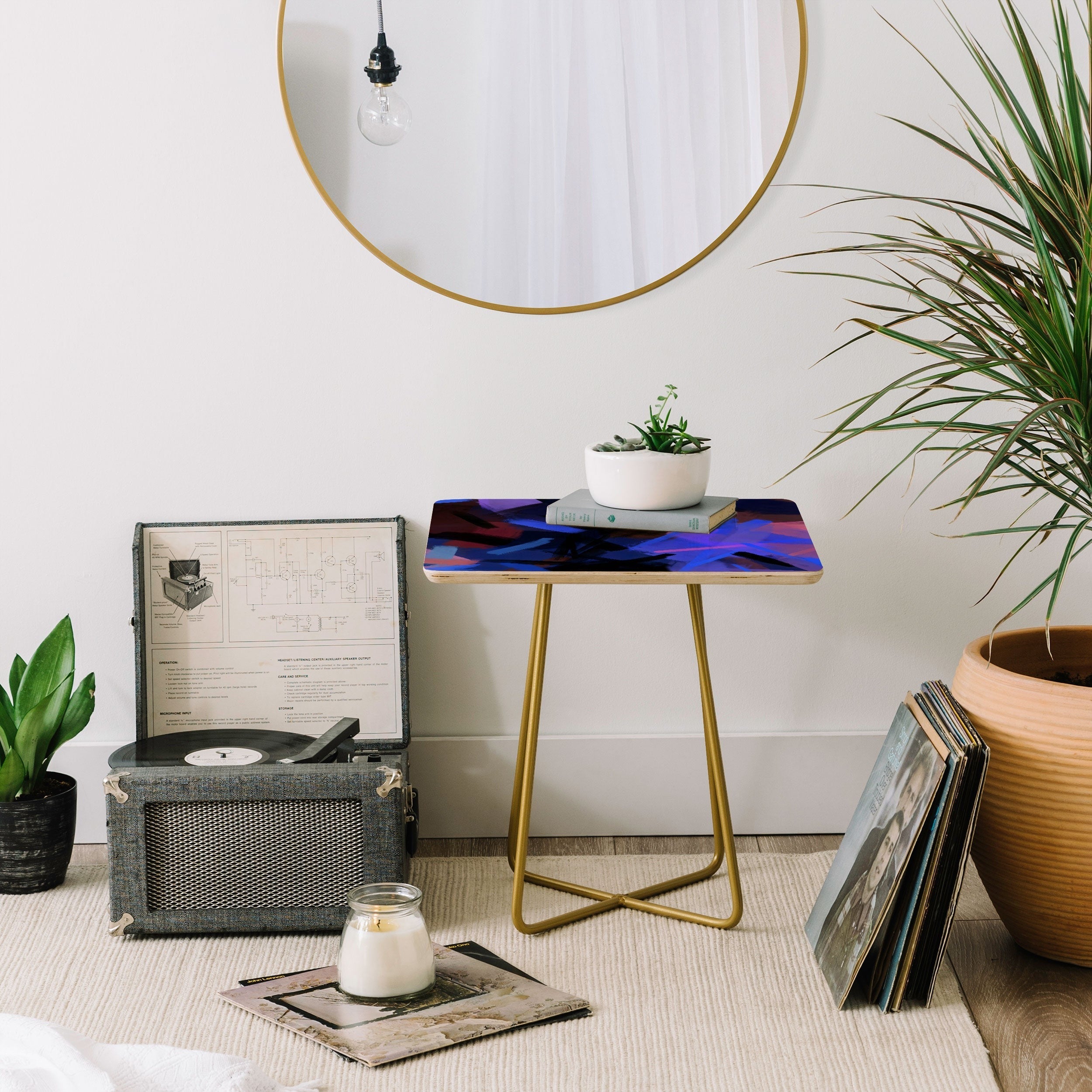 83 Oranges Midnight Sparks Side Table