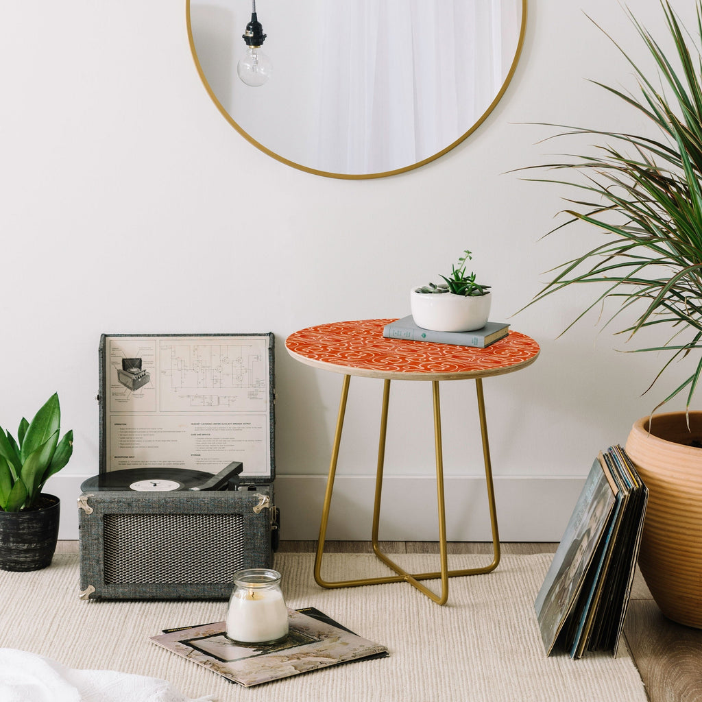 Mirimo Venexiana Burnt Orange Round Side Table