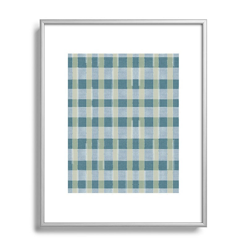 Marta Barragan Camarasa Country Style Checks Metal Framed Art Print