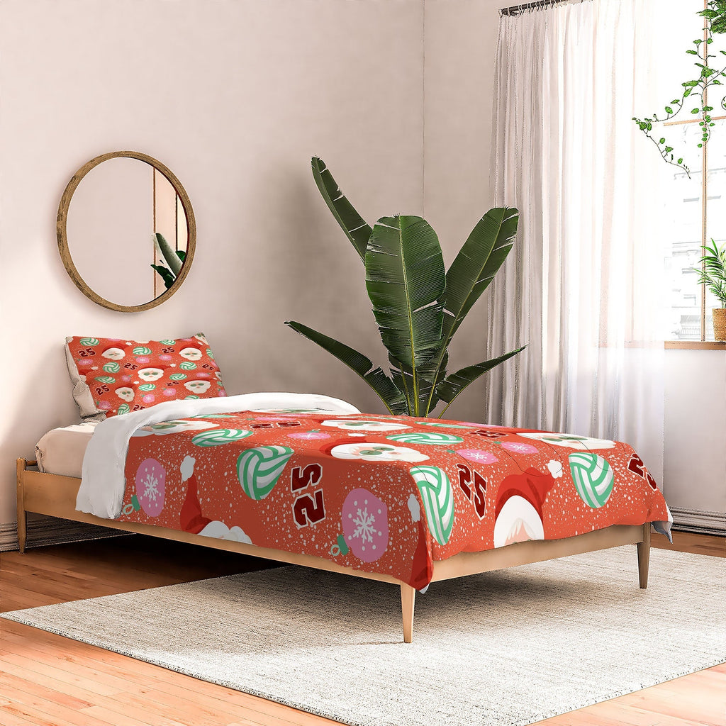 Design by Spark Sporty Volleyball Santa Comforter