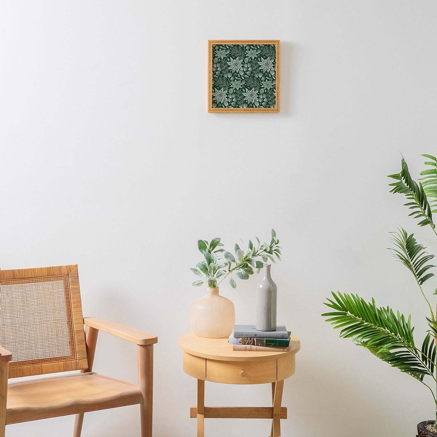 Pimlada Phuapradit Christmas Poinsettia Framed Wall Art