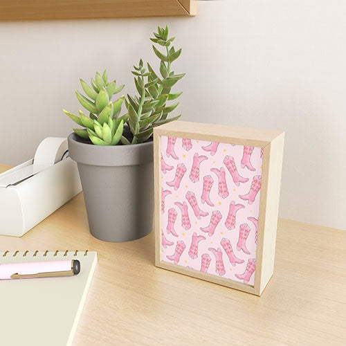 Love_Ryming Stars and Boots Framed Mini Art Print