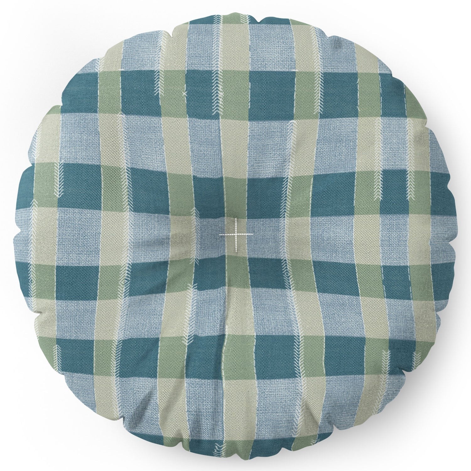 Marta Barragan Camarasa Country Style Checks Floor Pillow Round