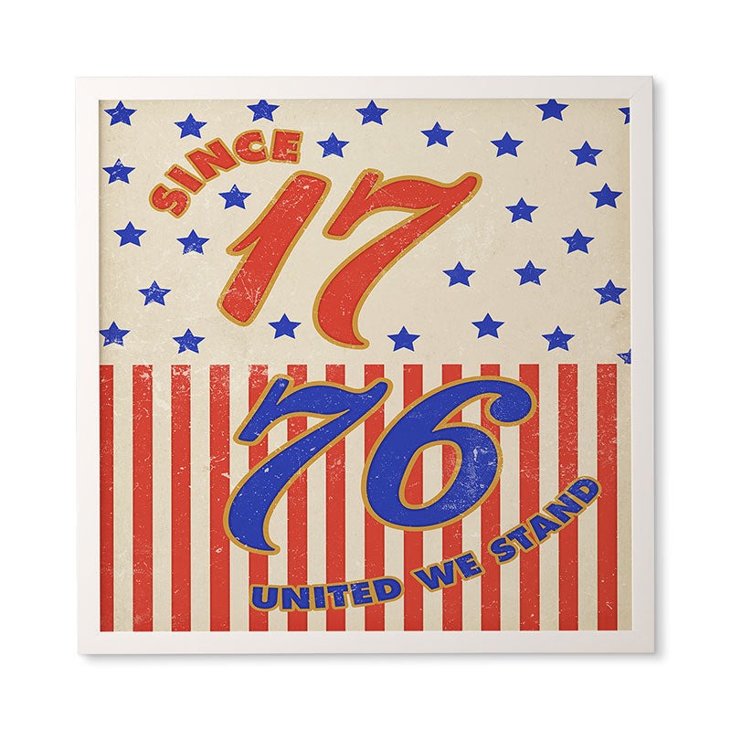 DENY Designs 1776 Stars Framed Wall Art