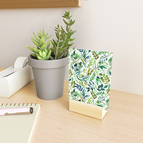 Ninola Design Botanic Retreat Loose Botanical Leaves Watercolor Green Mini Art Print