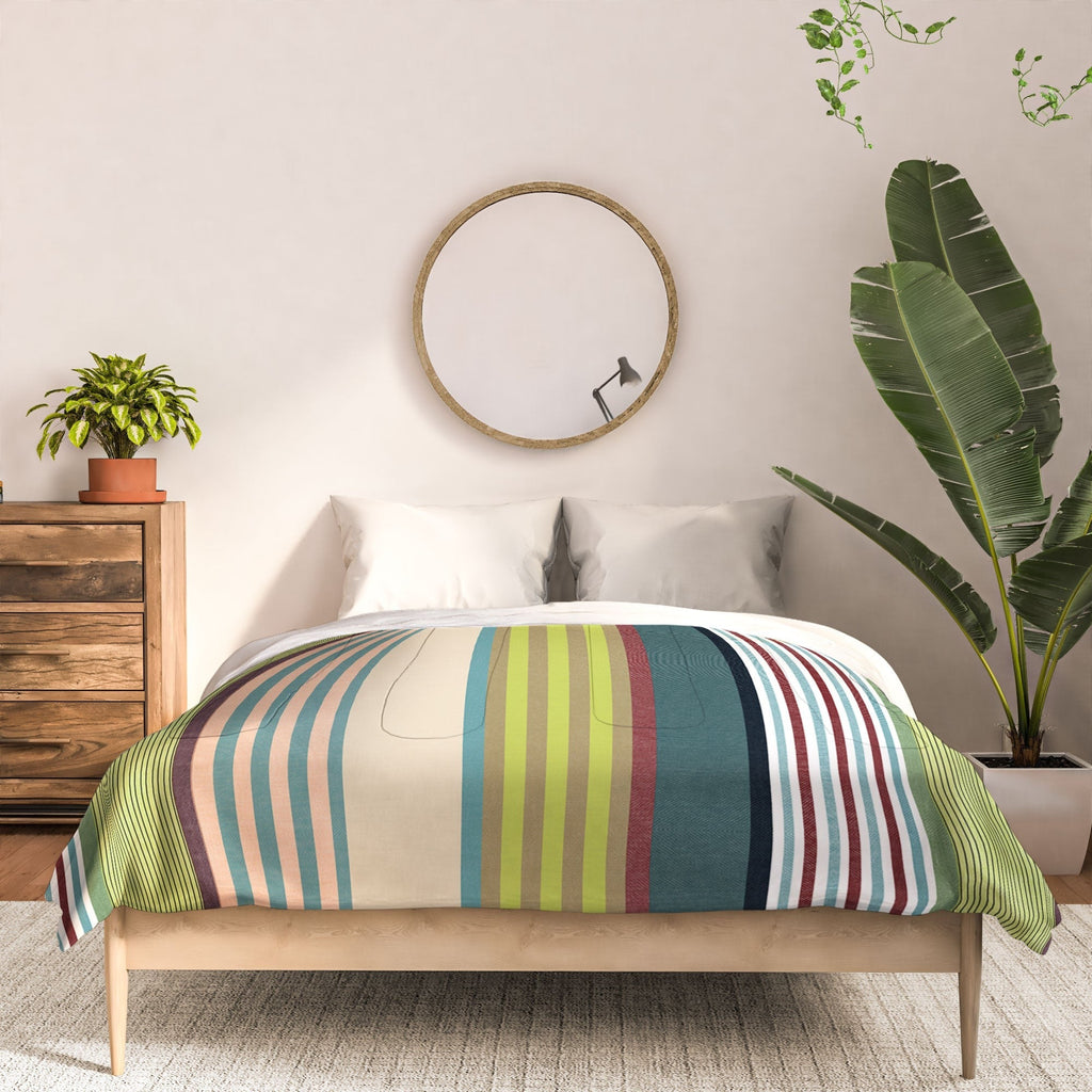 Marta Barragan Camarasa Colorful Stripe Delight Comforter