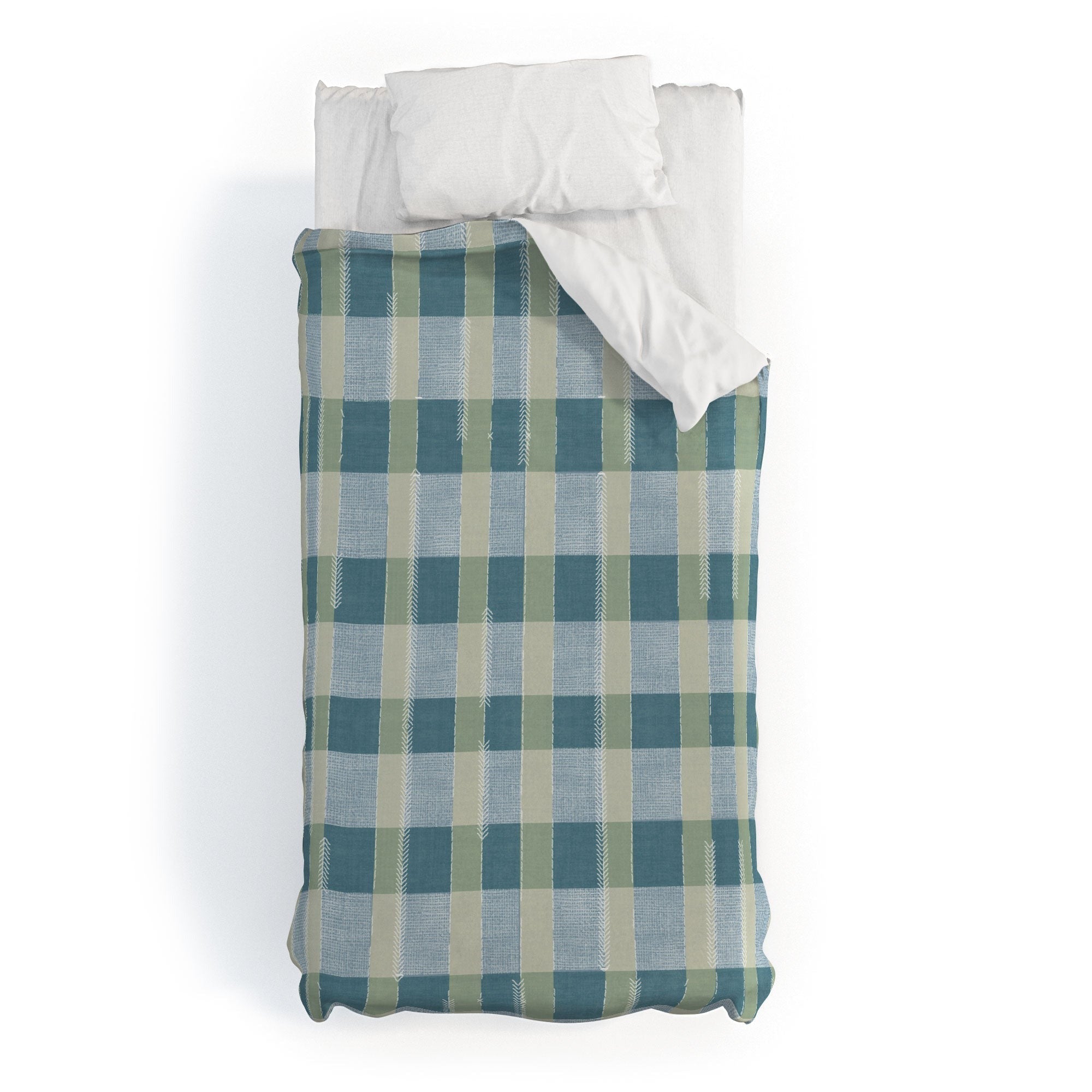 Marta Barragan Camarasa Country Style Checks Duvet Cover