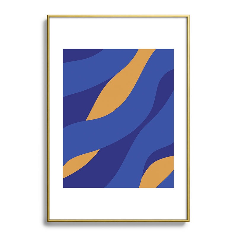 Camilla Foss Pebbles in Stream Metal Framed Art Print